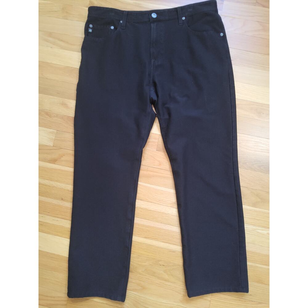AG Adriano Goldschmied Everett Slim Straight 36x32 Blk Denim